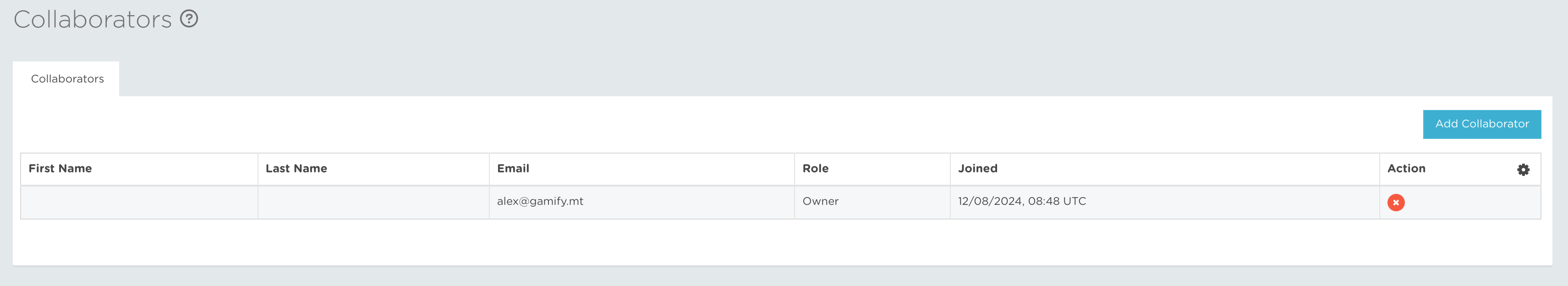 Collaborators page